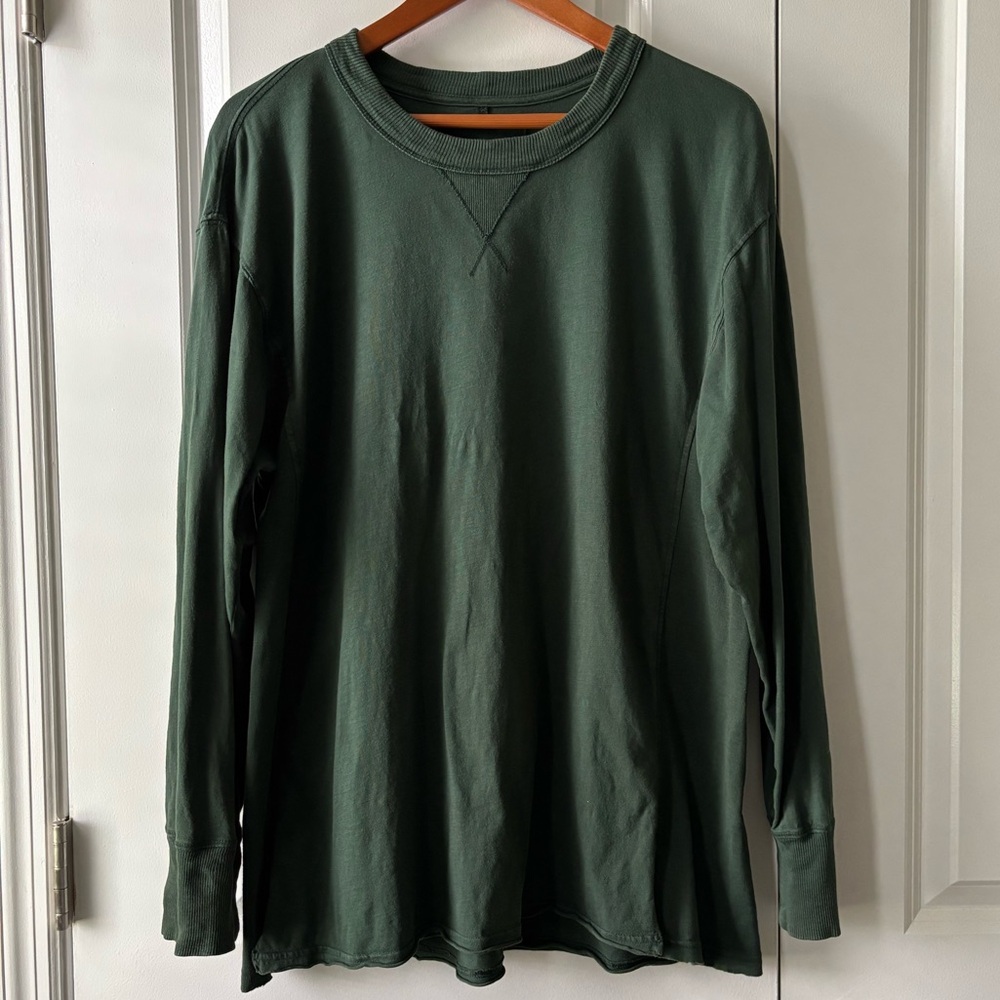 *1 DAY SALE* Aerie Cozy Long Sleeve Oversized Boyfriend T-Shirt Mystical Green